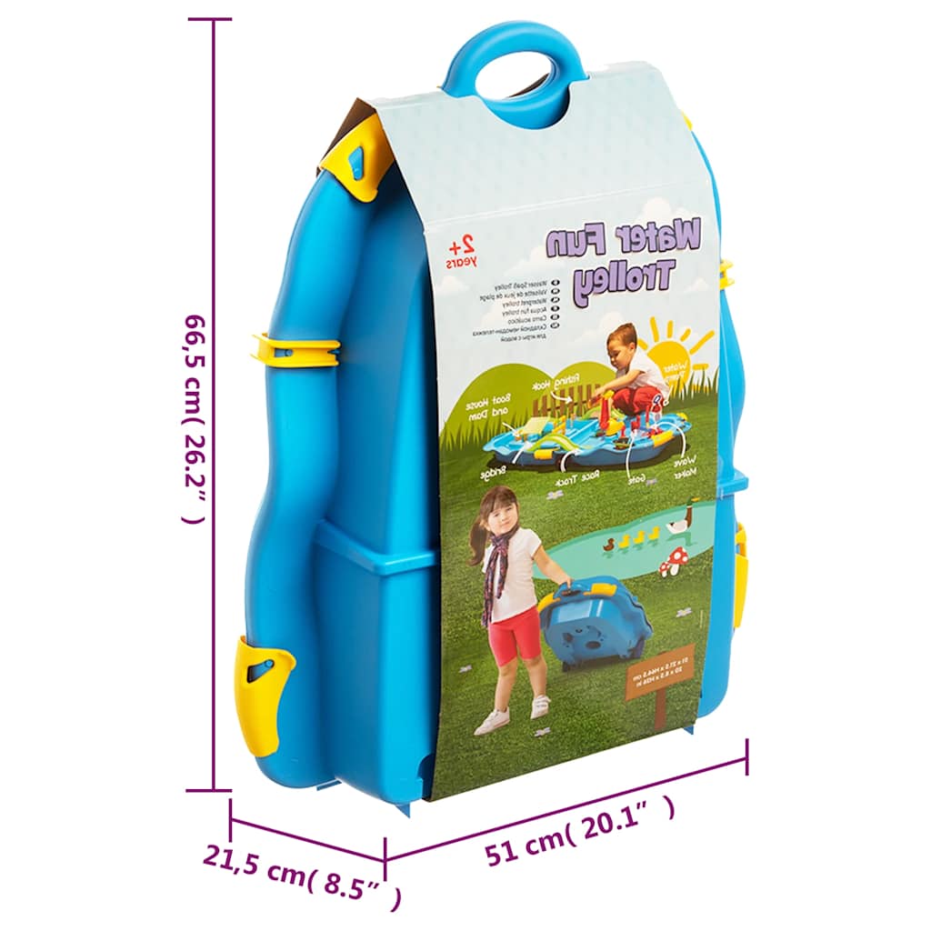 Mala com jogo aquático polipropileno 51x21,5x66,5cm