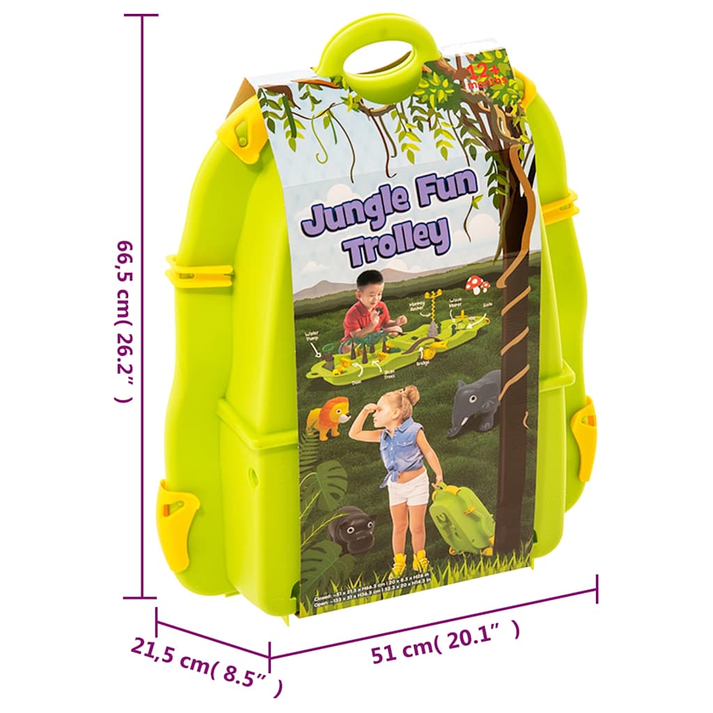 Maleta con juego acuático jungla polipropileno 51x21,5x66,5 cm