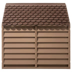 Caseta para perros polipropileno marrón 86x84x82 cm