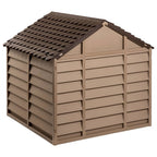 Caseta para perros polipropileno marrón 86x84x82 cm