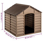 Caseta para perros polipropileno marrón 86x84x82 cm