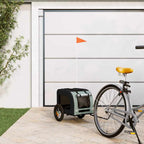 Remolque de bicicleta mascotas hierro tela Oxford gris