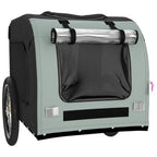 Remolque de bicicleta mascotas hierro tela Oxford gris negro