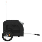 Remolque de bicicleta mascotas hierro tela Oxford gris negro