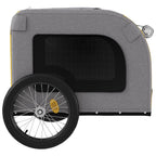Remolque de bicicleta mascotas hierro tela Oxford amarillo gris