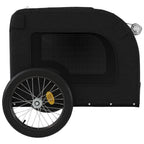 Remolque de bicicleta mascotas hierro tela Oxford negro