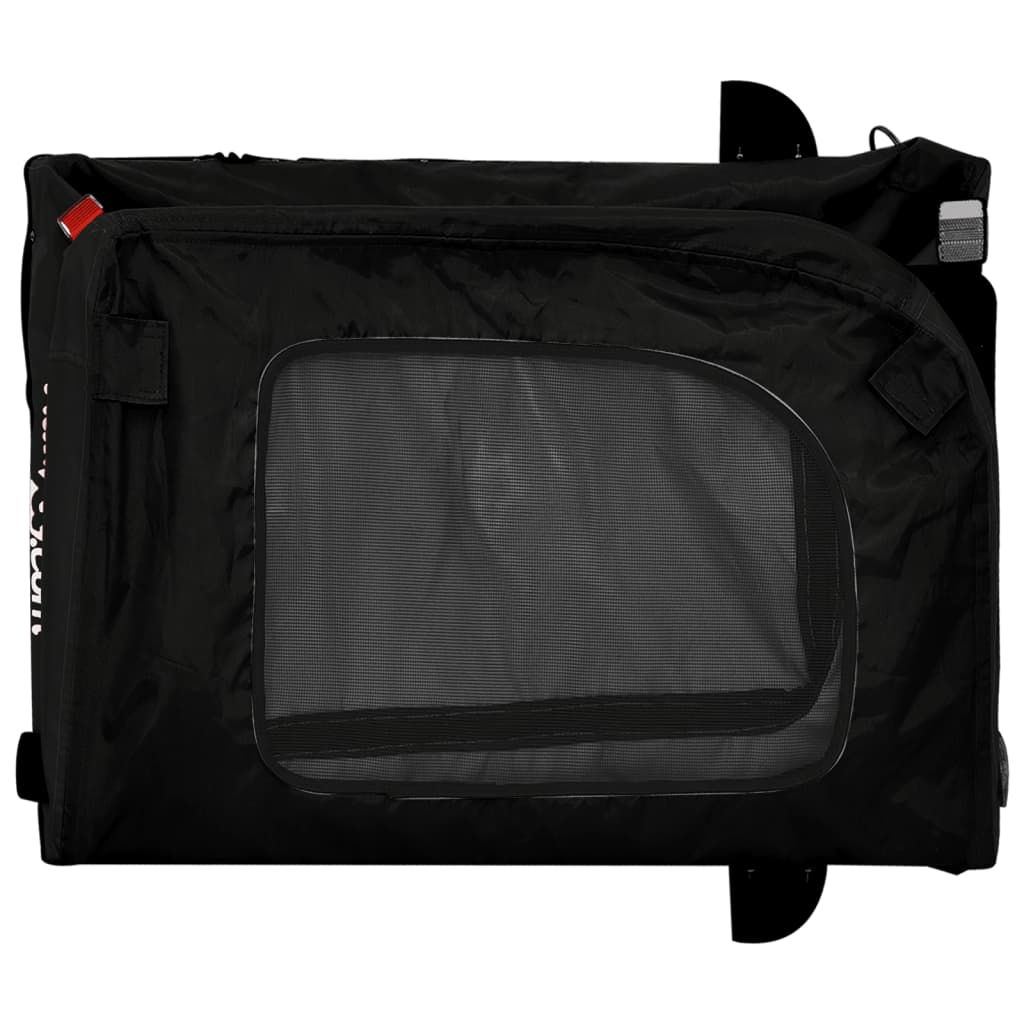 Remolque de bicicleta mascotas hierro tela Oxford negro