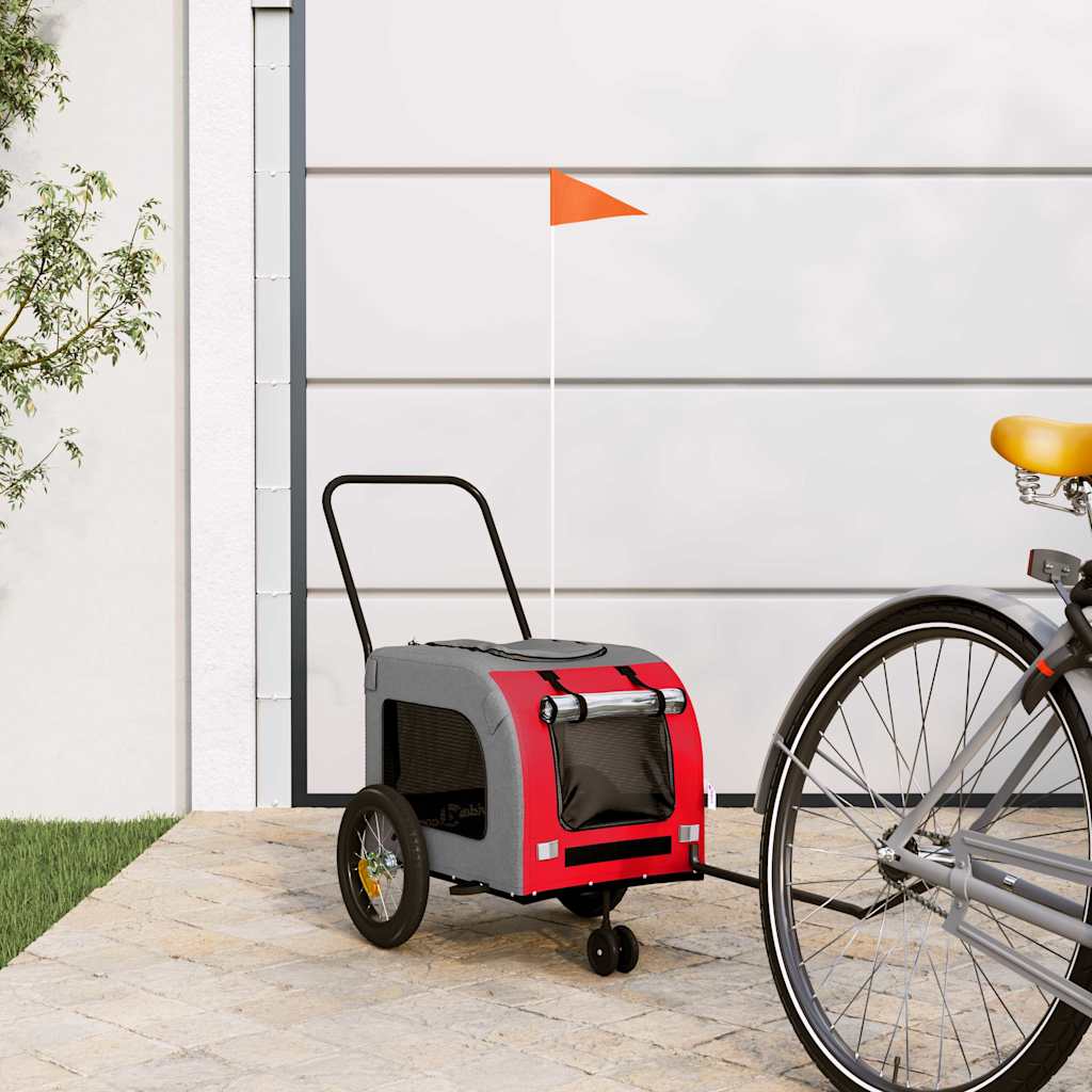 Remolque de bicicleta para mascotas Negro 125 x 53 x 54 cm