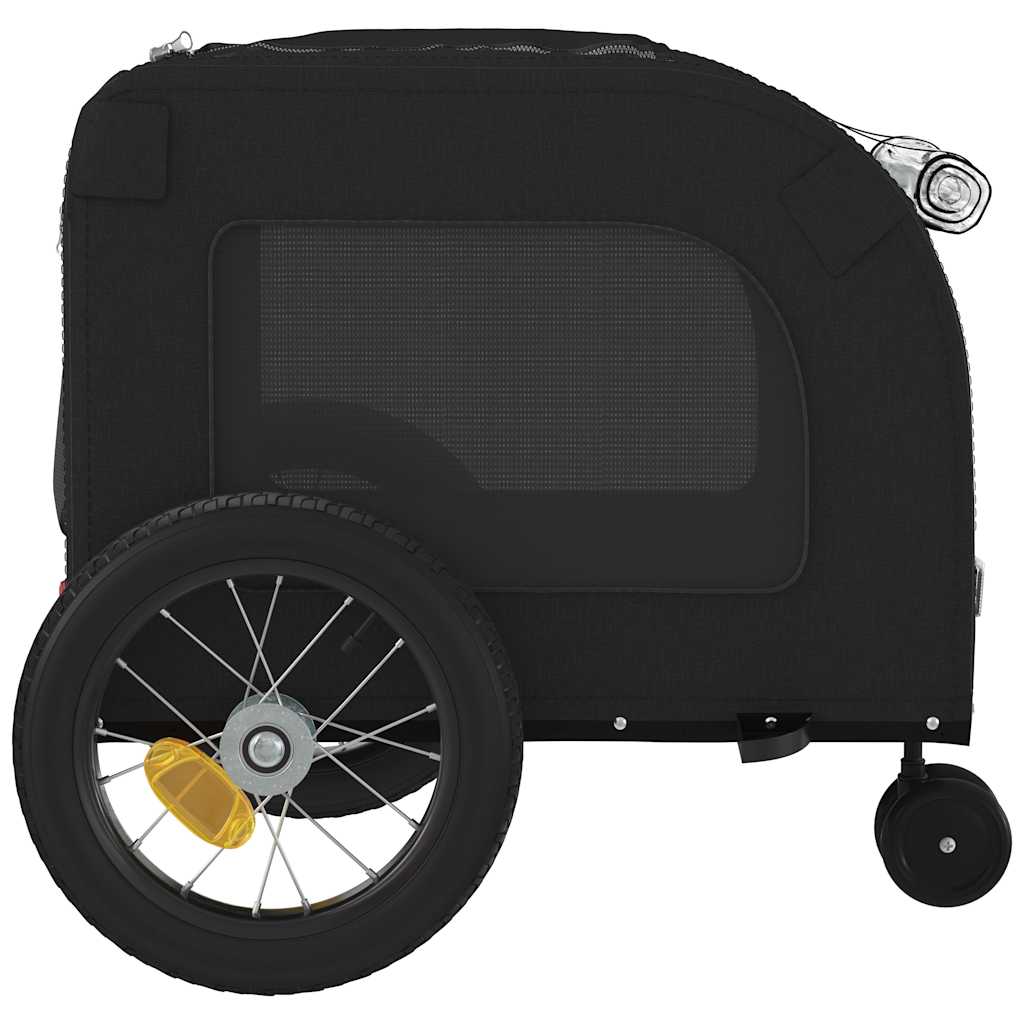 Remolque de bicicleta para mascotas Negro 125 x 53 x 54 cm