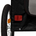 Remolque de bicicleta para mascotas Negro 125 x 53 x 54 cm