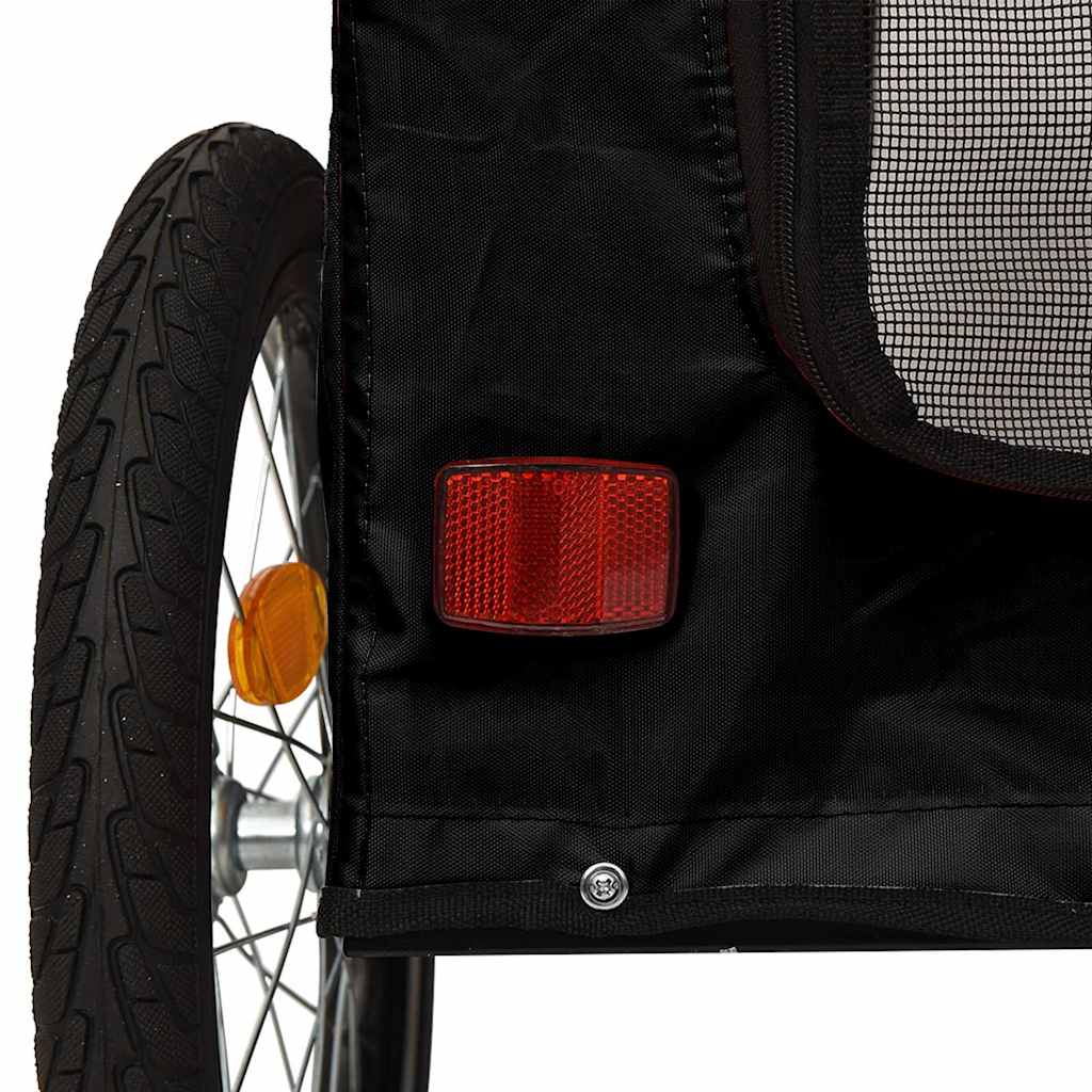 Remolque de bicicleta para mascotas Negro 125 x 53 x 54 cm
