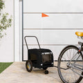 Remolque de bicicleta para mascotas Negro 125 x 53 x 54 cm