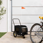 Remolque de bicicleta para mascotas Negro 125 x 53 x 54 cm