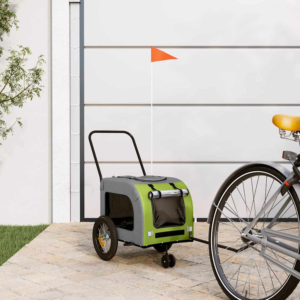 Remolque de bicicleta para mascotas Negro 125 x 53 x 54 cm
