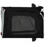 Remolque bicicleta para mascotas hierro tela Oxford negro gris