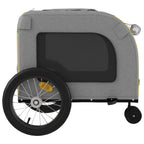Remolque de bicicleta mascotas hierro tela Oxford amarillo gris