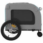 Remolque de bicicleta mascotas hierro tela Oxford azul gris