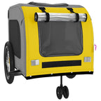 Remolque de bicicleta mascotas hierro tela Oxford amarillo gris