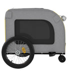 Remolque de bicicleta mascotas hierro tela Oxford amarillo gris