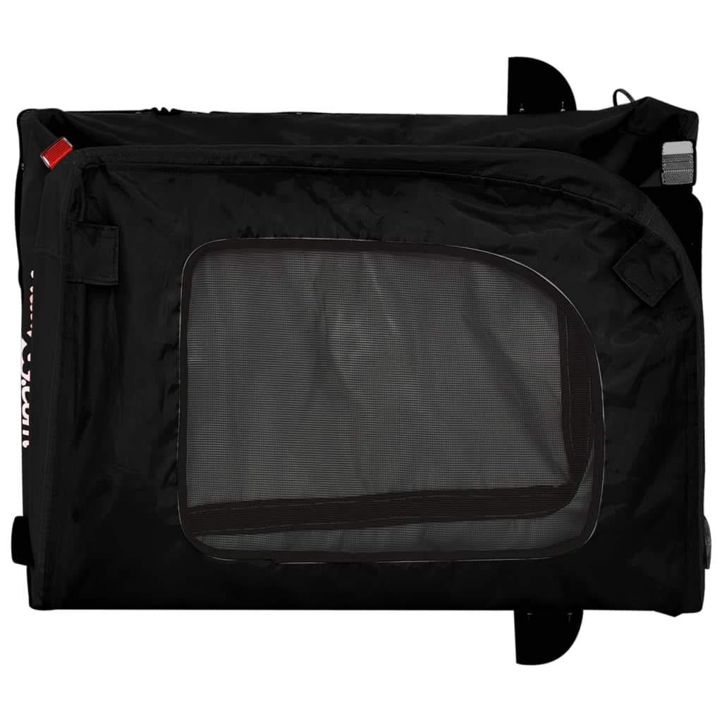 Remolque de bicicleta mascotas hierro tela Oxford negro