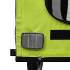 Remolque de bicicleta mascotas hierro tela Oxford verde gris