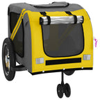 Remolque bicicleta mascotas hierro tela Oxford amarillo negro