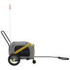 Remolque bicicleta mascotas hierro tela Oxford amarillo negro