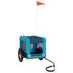 Remolque de bicicleta mascotas hierro tela Oxford azul negro