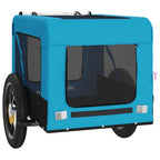 Remolque de bicicleta mascotas hierro tela Oxford azul negro