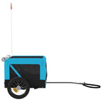 Remolque de bicicleta mascotas hierro tela Oxford azul negro