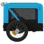 Remolque de bicicleta mascotas hierro tela Oxford azul negro
