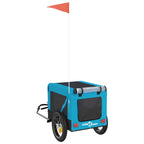 Remolque de bicicleta mascotas hierro tela Oxford azul negro