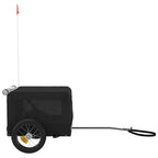 Remolque de bicicleta mascotas hierro tela Oxford negro