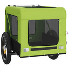 Remolque de bicicleta mascotas hierro tela Oxford verde negro