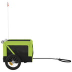 Remolque de bicicleta mascotas hierro tela Oxford verde negro