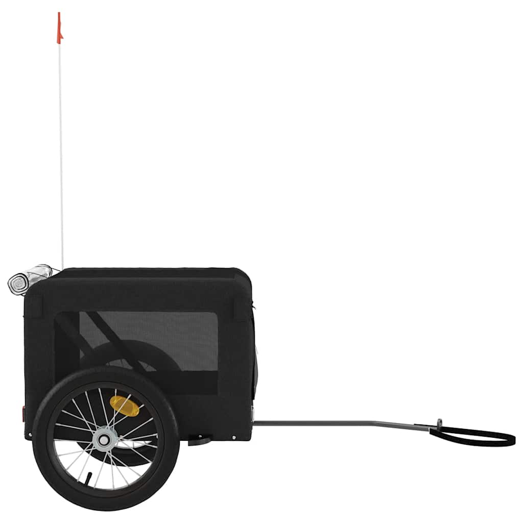 Remolque de bicicleta mascotas hierro tela Oxford negro