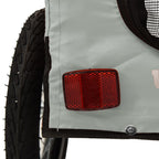 Remolque de bicicleta mascotas hierro tela Oxford gris negro