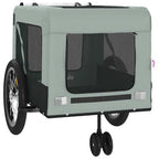 Remolque de bicicleta mascotas hierro tela Oxford gris negro