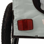 Remolque de bicicleta mascotas hierro tela Oxford gris negro