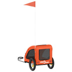 Remolque de bicicleta mascotas hierro tela Oxford naranja
