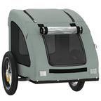 Remolque de bicicleta mascotas hierro tela Oxford gris
