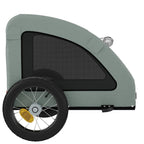 Remolque de bicicleta mascotas hierro tela Oxford gris