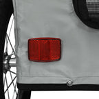 Remolque de bicicleta mascotas hierro tela Oxford gris