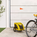 Remolque bicicleta para mascotas hierro tela Oxford negro gris