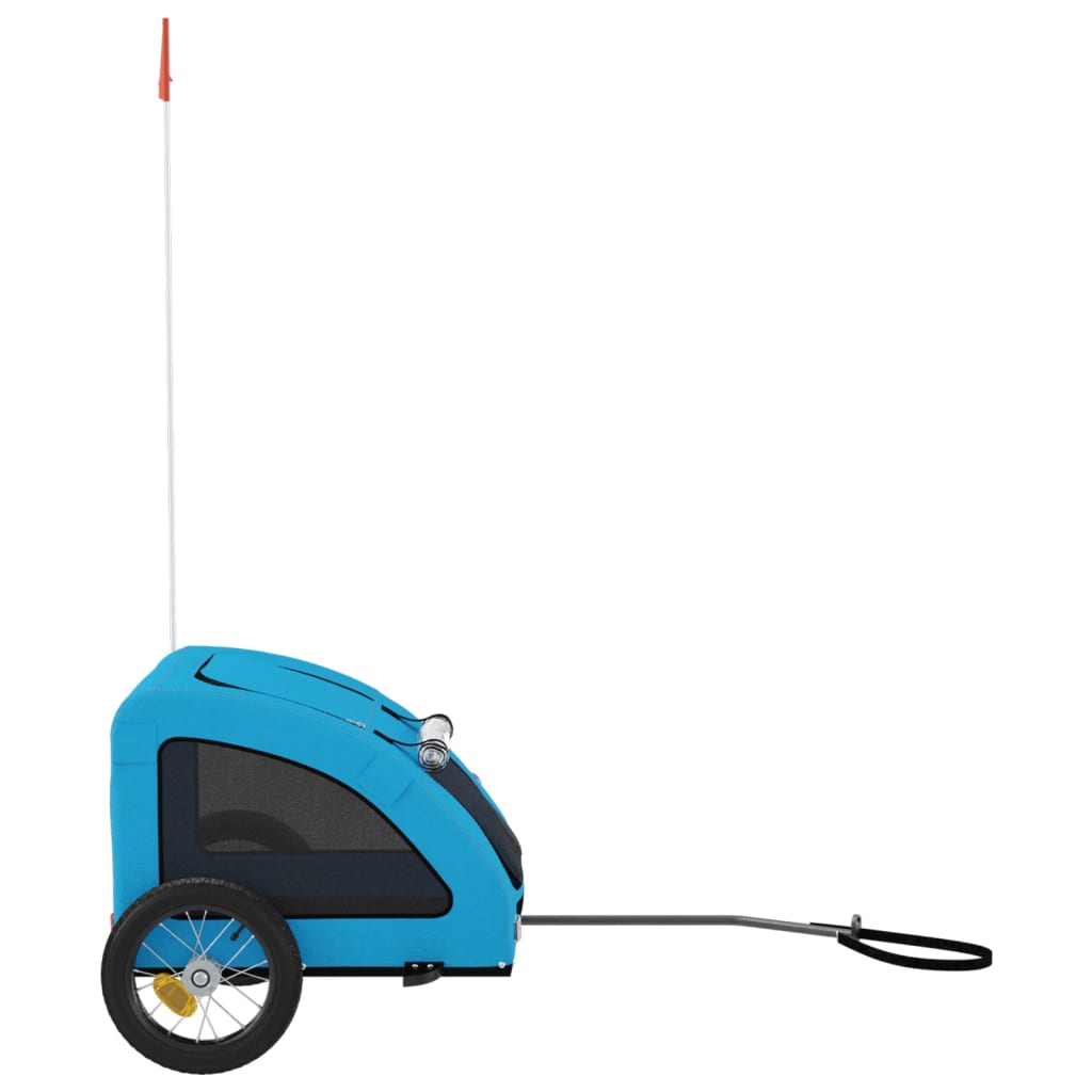 Remolque de bicicleta mascotas hierro tela Oxford azul