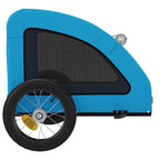 Remolque de bicicleta mascotas hierro tela Oxford azul