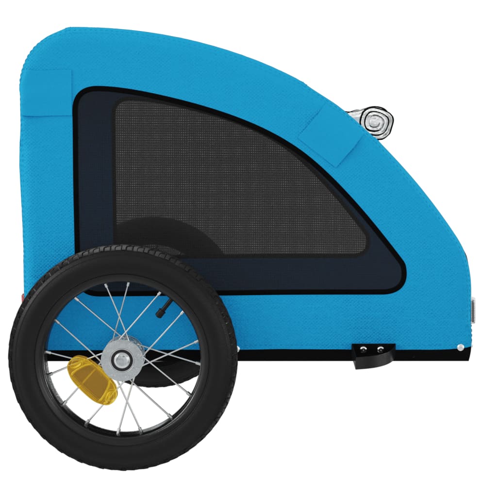 Remolque de bicicleta mascotas hierro tela Oxford azul