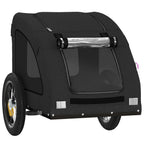 Remolque de bicicleta mascotas hierro tela Oxford negro