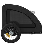 Remolque de bicicleta mascotas hierro tela Oxford negro