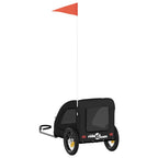 Remolque de bicicleta mascotas hierro tela Oxford negro